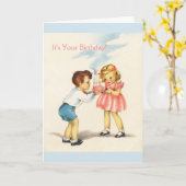 Vintag - es ist Ihr Geburtstag! , Karte (Gelbe Blume)