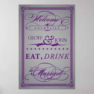 Vintag "essen Sie, trinken Sie, seien Sie Poster