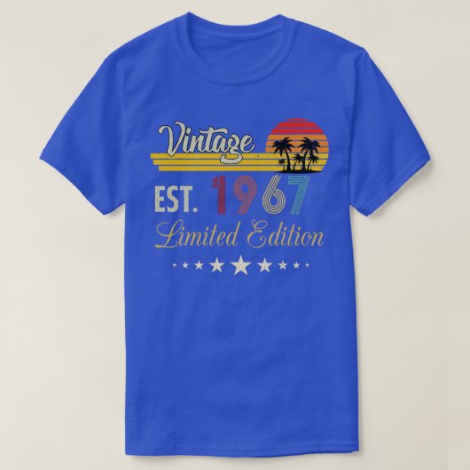 Vintag Est 1967 Limited Edition Geburtstag T-Shirt (Design vorne)