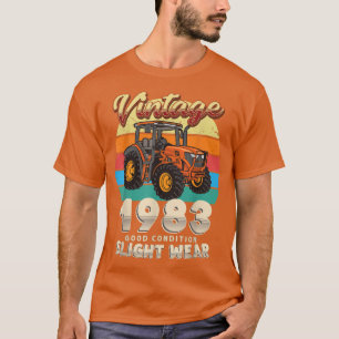 Vintag Est 1983 Bauer Traktor 39. Geburtstag 39 Y T-Shirt
