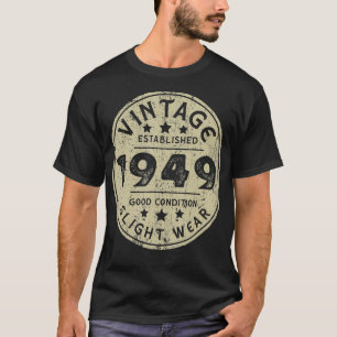 Vintag etablierte 73. Geburtstagsparty Retro 1949 T-Shirt
