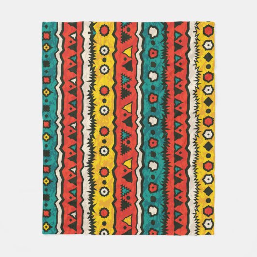 Vintag ethnisch: nahtlos traditionelles Design. Fleecedecke (Vorderseite)