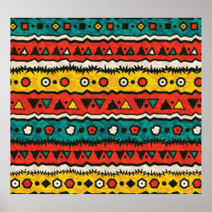 Vintag ethnisch: nahtlos traditionelles Design. Poster