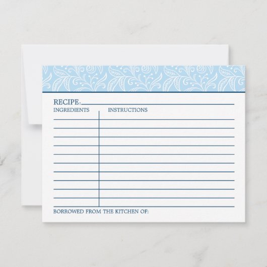 Vintag etwas Blaues Brautparty Rezept (Vorderseite)