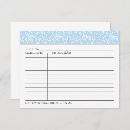 Vintag etwas Blaues Brautparty Rezept (Vorne/Hinten)