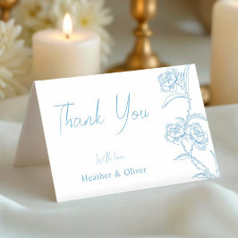 Vintag etwas Blaues vor dem Brautparty Dankeskarte