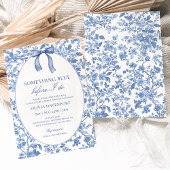 Vintag etwas Blaues vor dem Brautparty Einladung