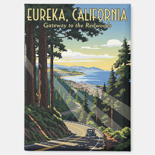 Vintag Eureka California Travel Magnet