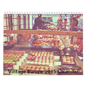 Vintag-Europa-Landschaftsarchitektur Kalender 2015