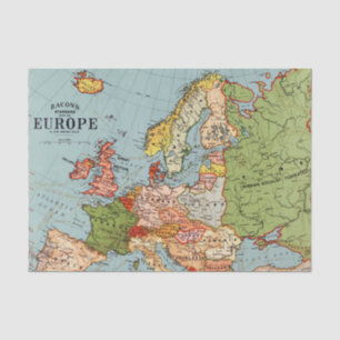 Vintag Europe 20. Jahrhundert Bacons Standardkarte Seidenpapier