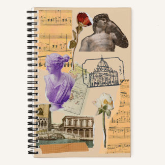Vintag Europe Travel Collage Notizblock