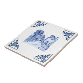 Vintag European Village Zuhause Delft Blue & White Fliese (Seite)