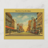 Vintag Evansville Indiana Postcard Postkarte (Vorderseite)