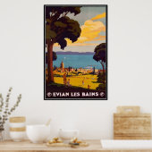 Vintag Évian-les-Bains, Rhône-Alpes, Frankreich - Poster (Küche)