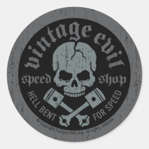 Vintag Evil VE014 Classic Round Sticker