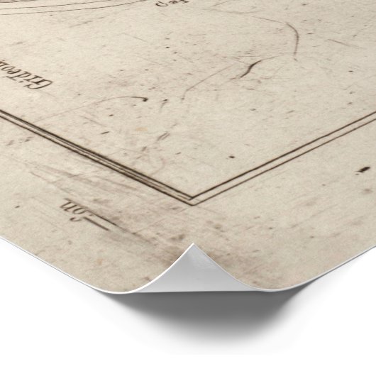 Vintag Exeter NH Map (1802) Poster (Ecke)