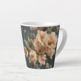 Vintag Exquisite Blume Weiß und Grün Korallenrot Milchtasse