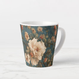 Vintag Exquisite Blume Weiß und Grün Korallenrot Milchtasse