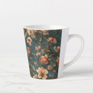 Vintag Exquisite Blume Weiß und Grün Korallenrot Milchtasse