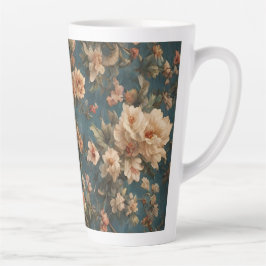 Vintag Exquisite Blume Weiß und Grün Korallenrot Milchtasse