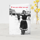 Vintag FABULOUS c. 1900 Frau am Strand Karte (Gelbe Blume)