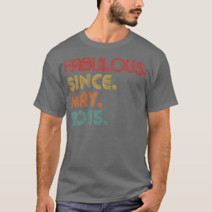 Vintag Fabulous Seit Mai 2015 Retro 8. Geburtstag T-Shirt