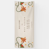 Vintag Faecore Blumenkohl Tee Party Bridal Herzlic Banner (Vertikal)