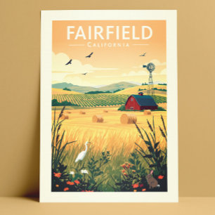 Vintag Fairfield California Postkarte