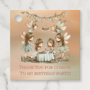 Vintag Fairies Girl Birthday Party Danke Geschenkanhänger