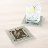 Vintag Fairy & Bird Glasuntersetzer (Schrägansicht)