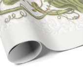 Vintag Fairy Garden Lila Bow Passion Blume Geschenkpapier (Rolleneckpunkt)