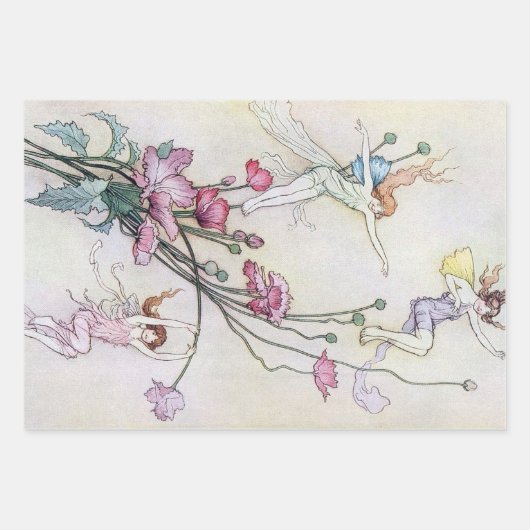 Vintag Fairy Geschenkpapier Set (Vorderseite 3)