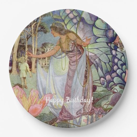 Vintag Fairy Pappteller (Vorderseite)