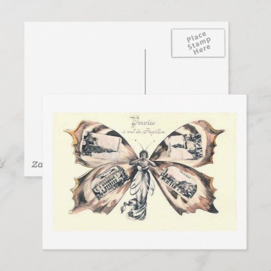 Vintag Fairy Postkarte (Vorne/Hinten)