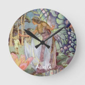 Vintag Fairy Runde Wanduhr (Vorderseite)