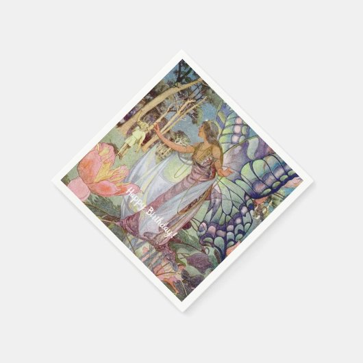 Vintag Fairy Serviette (Ecke)