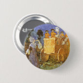 Vintag Fairy Tales Aschenputtel und Fairy Godmutte Button (Vorne & Hinten)