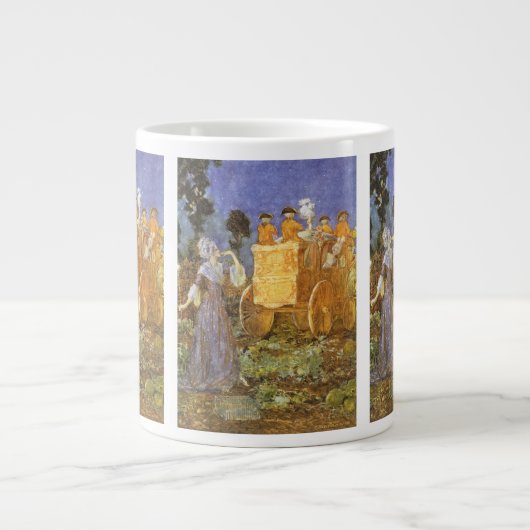 Vintag Fairy Tales Aschenputtel und Fairy Godmutte Jumbo-Tasse (Vorderseite)