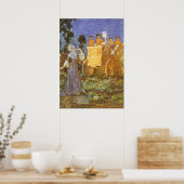 Vintag Fairy Tales Aschenputtel und Fairy Godmutte Poster (Küche)