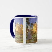 Vintag Fairy Tales Aschenputtel und Fairy Godmutte Tasse (Vorderseite Links)