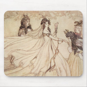Vintag Fairy Tales, Aschenputtel von Arthur Rackha Mousepad