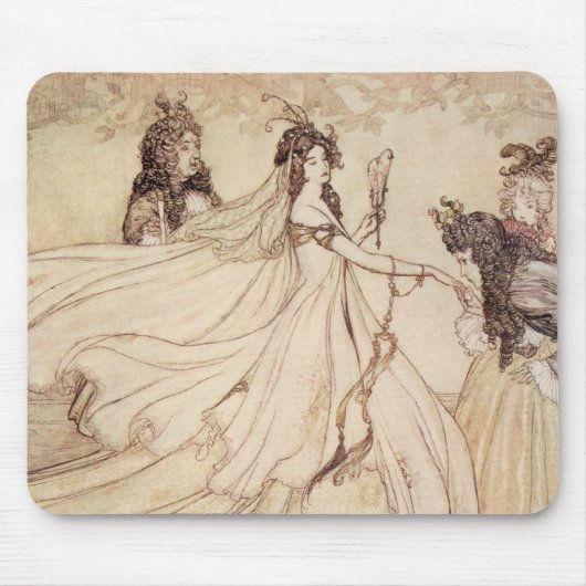Vintag Fairy Tales, Aschenputtel von Arthur Rackha Mousepad (Vorne)