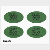 Vintag Faith Hope Liebe Stickers (Blatt)