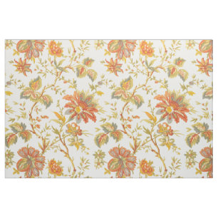 Vintag Fall Floral Blätter Orange Stoff