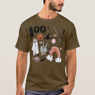 Vintag Fall Niedlicher Geister Spooky Babe Groovy  T-Shirt