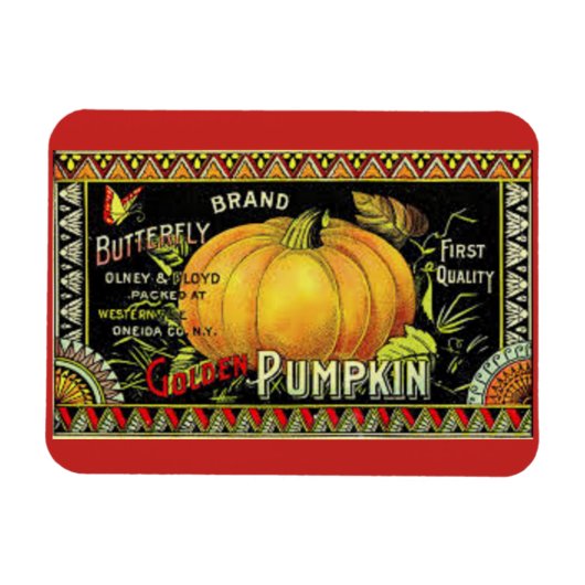 Vintag Fall Pumpkin Magnet (Horizontal)