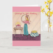 Vintag - Fantastische Geburtstagsgrüße, Karte (Gelbe Blume)