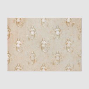 Vintag Fantasy Mermaid Decoupage Seidenpapier