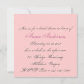 Vintag Fantasy Tee Party Bridal Dusche Einladung (Rückseite)