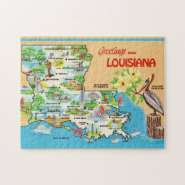 Vintag farbenfroh Louisiana Puzzle